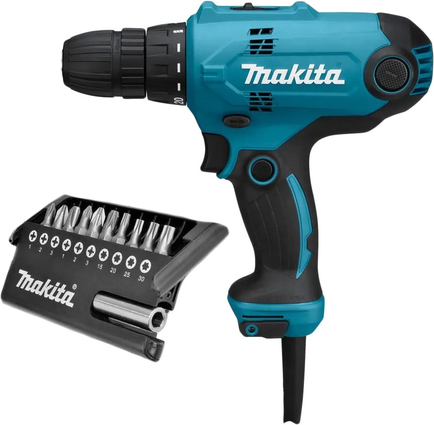 

Дрель-шуруповерт Makita DF0300X2 (набор оснастки D-30651)