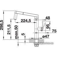 Смеситель Blanco Panera-S (нержавеющая сталь)
