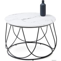 Журнальный столик Halmar Nubira (белый мрамор/черный)
