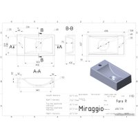 Умывальник Miraggio Faro R 408 (черный матовый)