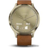 Гибридные умные часы Garmin Vivomove HR Premium S/M (золотистый/коричневый)