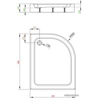 Душевой поддон Radaway Laros E Compact 100x80 (левый) [SLE81017-01L]