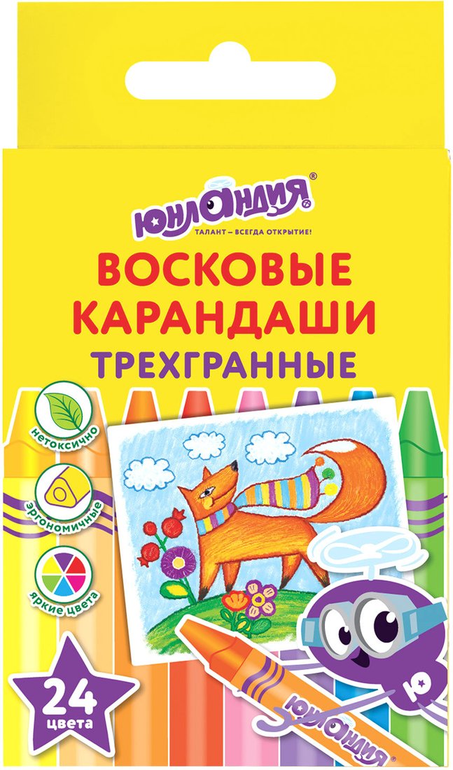 

Восковые мелки Юнландия Юнландик и мудрый лис 227291 (24 шт)
