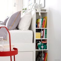 Кровать Ikea Бримнэс 200x180 (белый, лурой) 193.986.08