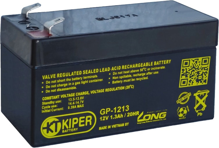 

Аккумулятор для ИБП Kiper GP-1213 F1 (12В/1.3 А·ч)