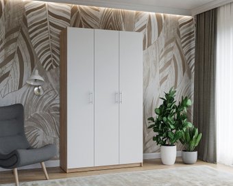 Шкаф распашной Мебель-АРС Элит (дуб сонома/белый)