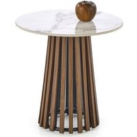 Журнальный столик Halmar Carina s (бежевый мрамор/орех)