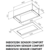 Кухонная вытяжка Meferi INBOX52WH Sensor Comfort