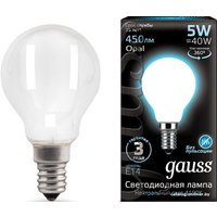 Светодиодная лампочка Gauss Filament Globe Opal E14 5W 4100K 105201205