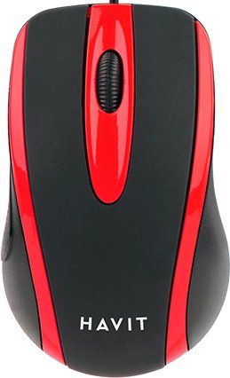 Мышь Havit HV-MS753 (черный/красный)