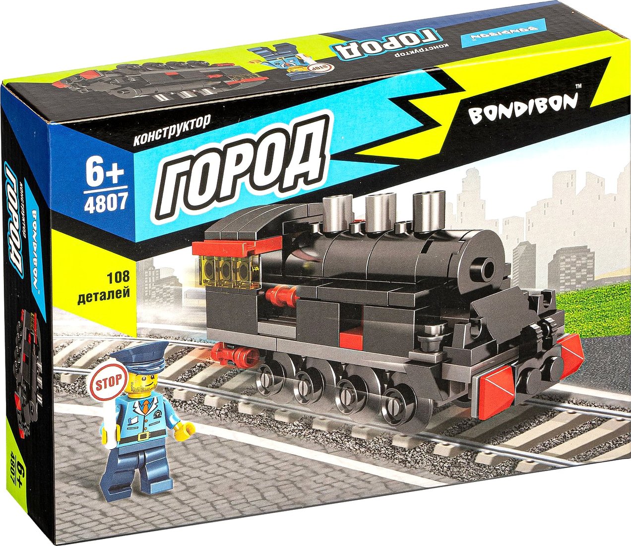 

Конструктор Bondibon Город ВВ4807 Паровоз