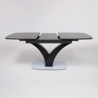 Кухонный стол Аврора Нотр Дам Moderne 1400/1800x850 (камень черный Greys Black /черный матовый)
