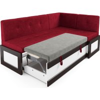 Угловой диван Мебель-АРС Нотис 191х82х116 см M11-27-1 (бархат красный Star Velvet 3 Dark Red)