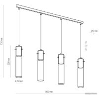 Подвесная люстра TK Lighting Look Graphite 3150