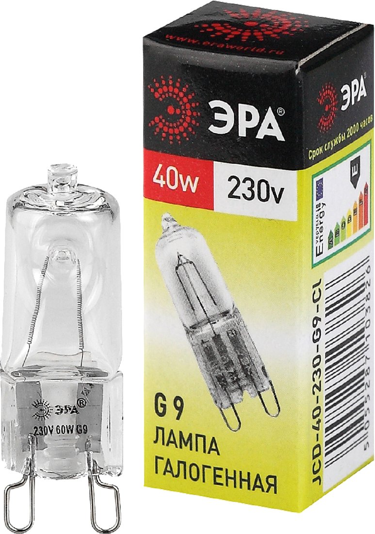 

Галогенная лампа ЭРА G9-JCD-40-230V-CL C0027378