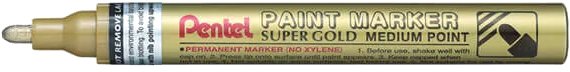 

Маркер перманентный Pentel Paint Marker MMP10-X (золото)