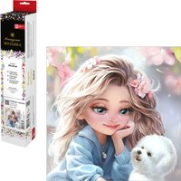Алмазная мозаика  Феникс+ Блондинка с собачкой 71356