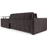 Угловой диван Мебель-АРС Прага НПБ (бархат шоколадный Star Velvet 60 Coffee)