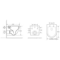 Унитаз подвесной Niagara Vista NG-9301