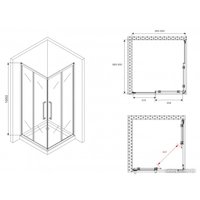 Душевой уголок Abber Schwarzer Diamant AG02090BDTH