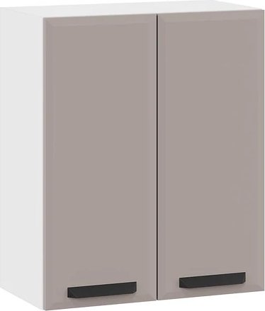 

Шкаф навесной Трия Тиана 1ВВ6 с двумя дверьми (белый/мокко супермат)