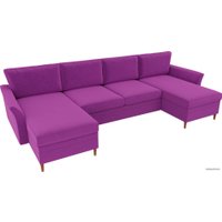 П-образный диван Лига диванов София 100067 (микровельвет, фиолетовый)