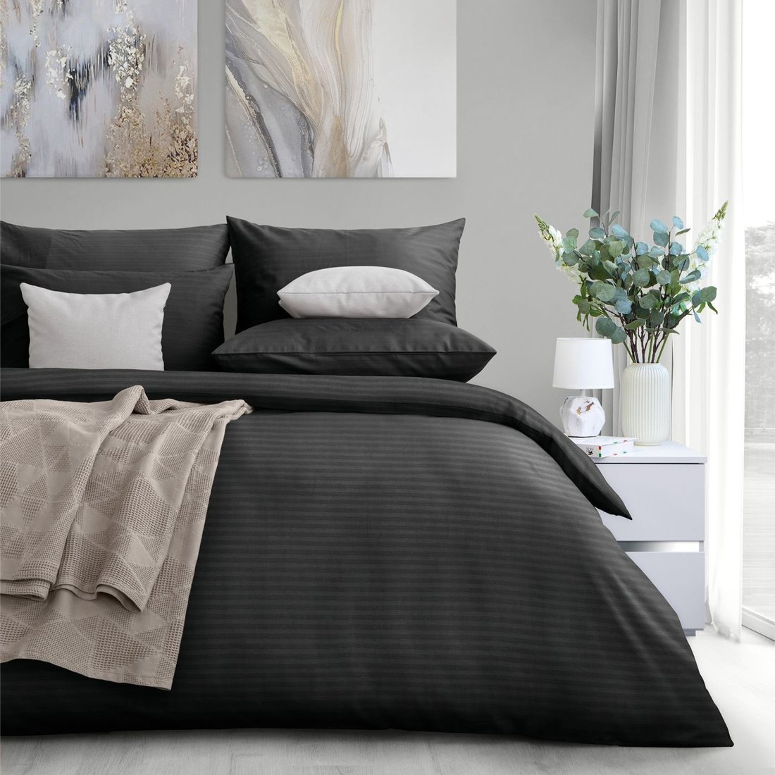 

Постельное белье Verossa Stripe 2.0сп 929788 (50x70, Black)