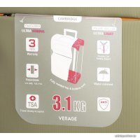 Чемодан-спиннер Verage Cambridge 20077-3 82 см (оливковый)