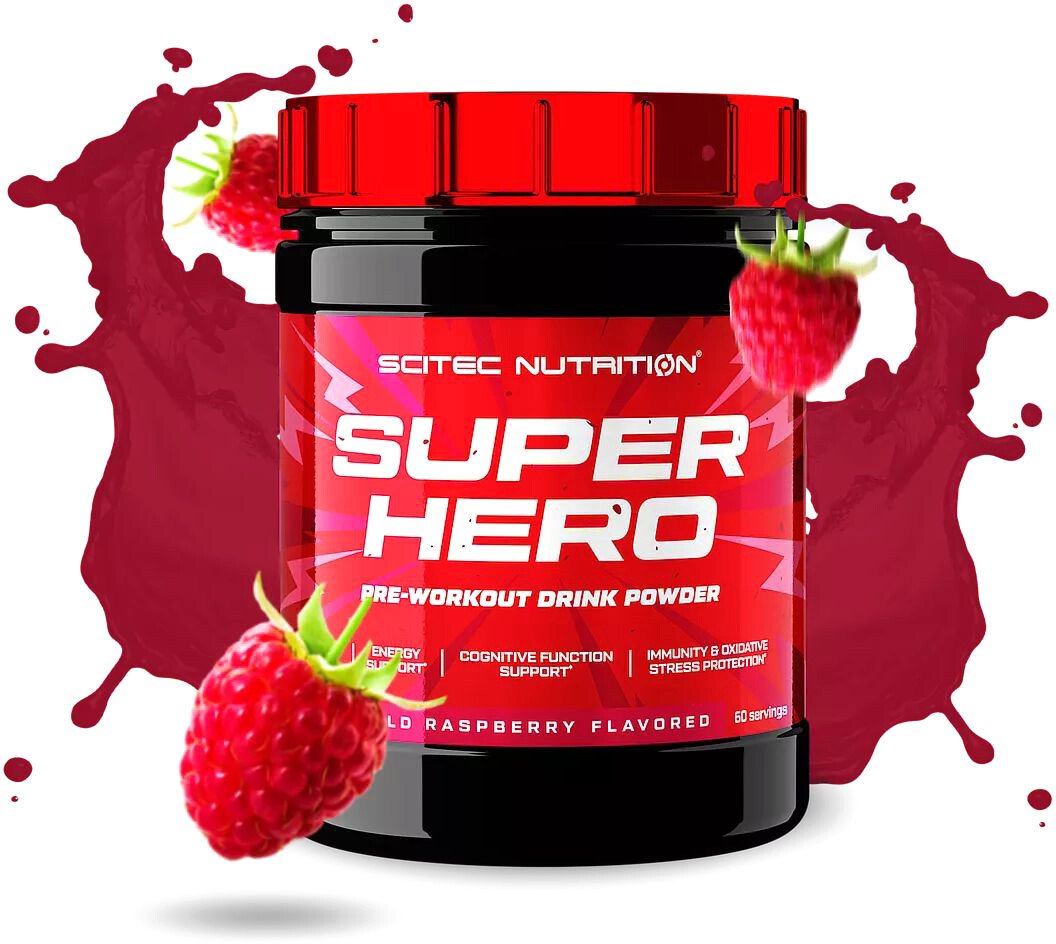 Предтренировочный комплекс Scitec Nutrition Superhero (285 г, лесная ягода)