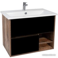  Viant Тумба под умывальник Люксембург Элина 75 VLUX75ELCH-T2YP (черный)