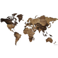Пазл Woodary Карта мира L 3148 (3 уровня, venge)