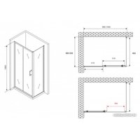 Душевой уголок Abber Schwarzer Diamant AG30100B5-S50B5