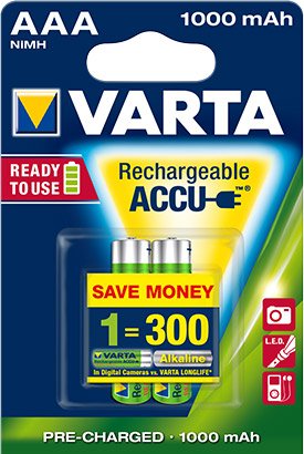 Аккумулятор Varta AAA 1000mAh 2 шт. (05703)