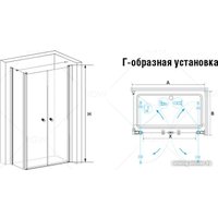 Душевой уголок RGW PA-37-1 (PA-04 + Z-060-1 + держатель) 040837199-011 90x90 (хром/прозрачное стекло)