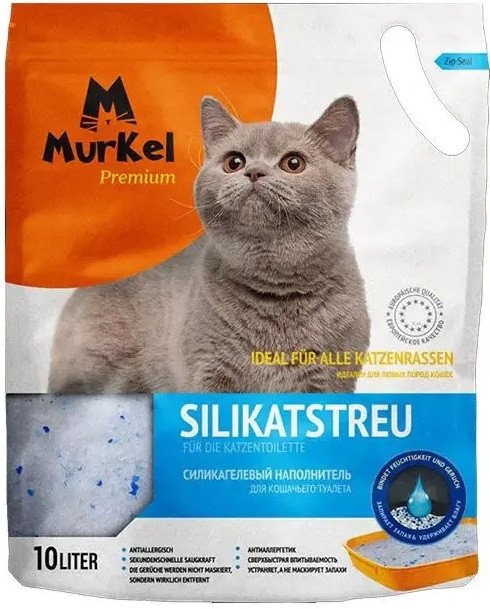 Наполнитель для туалета MurKel Силикагелевый 10л (нейтральный)