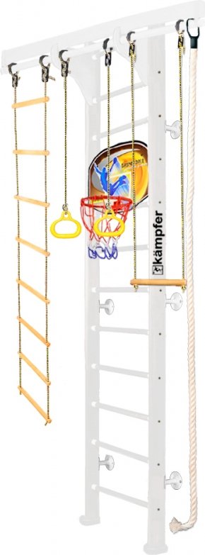 

Детский спортивный комплекс Kampfer Wooden Ladder Wall Basketball Shield Высота 3 (жемчужный)