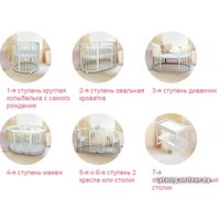 Кроватка-трансформер ArtWood 7 в 1 (ольха, венге, прорезиненные колеса)