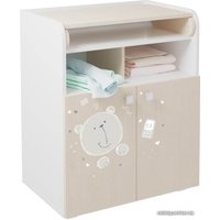 Детский комод Polini Kids French 1270, Teddy (белый/дуб пастельный)