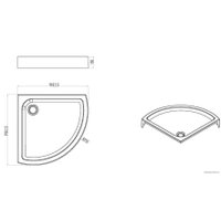 Душевой поддон AM.PM Like Solo Slide W83T-315-090W