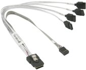 MiniSAS - 4 SATA CBL-0118L-03 (0.25 м, белый)