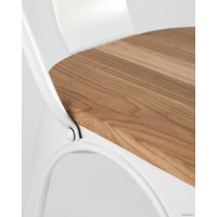 Стул Stool Group Tolix wood (белый глянцевый)