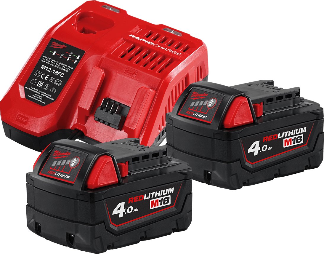 

Аккумулятор с зарядным устройством Milwaukee M18 M18NRG-402 4933459215 (2 x 18В/4 Ач + 12-18В)