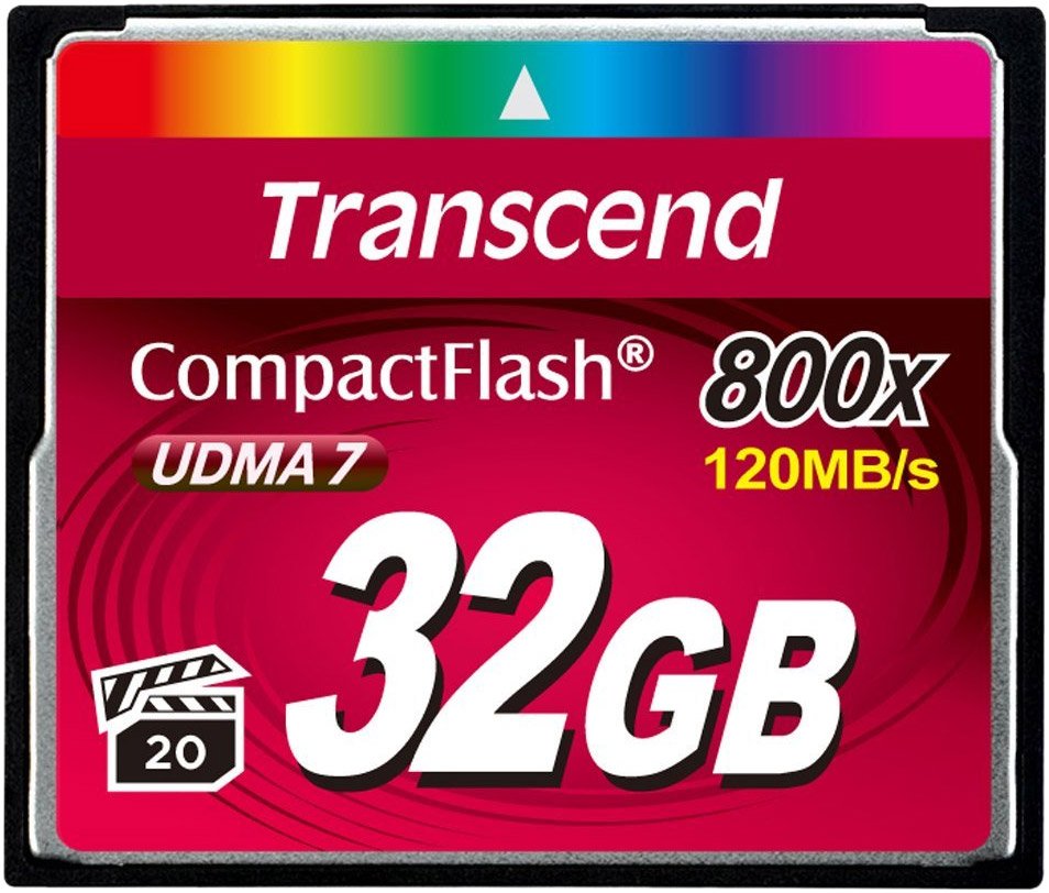 

Карта памяти Transcend 800x CompactFlash Premium 32GB (TS32GCF800)