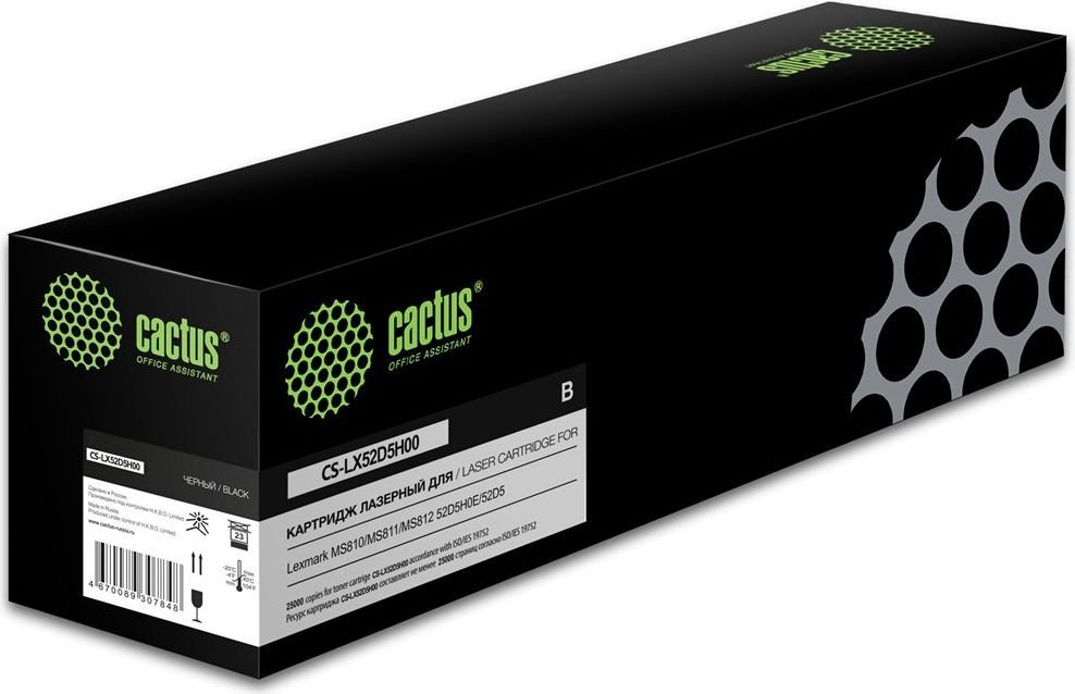 

Картридж CACTUS CS-LX52D5H00 (аналог Lexmark LX52D5H00)