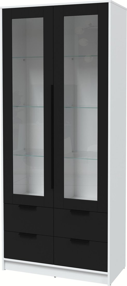 

Шкаф-витрина Интерлиния Концепт КТ-ШВ2 (черный/белый платинум)