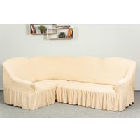 Чехол для дивана Софатэкс Люкс ПО-2 с оборкой (ваниль)