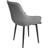 Стул Трия Шато конус Т2 (черный муар/велюр серый)