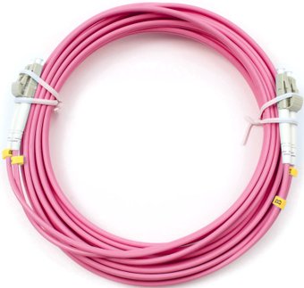Кабель Cabeus LC - LC FOP-50-OM4-LC-LC-5M (5 м, розовый)