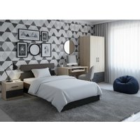 Кровать PROxSON Milton 90x200 (дуб кантербери/черный)