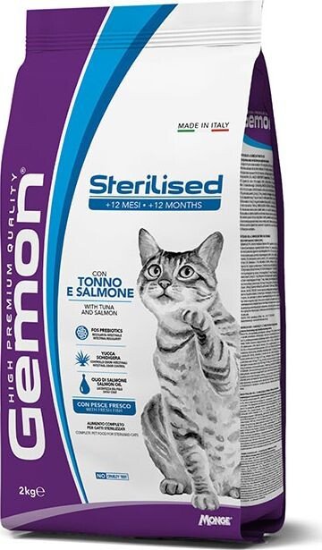 Сухой корм для кошек Gemon Cat Sterilized Complete with Tuna and Salmon 2 кг